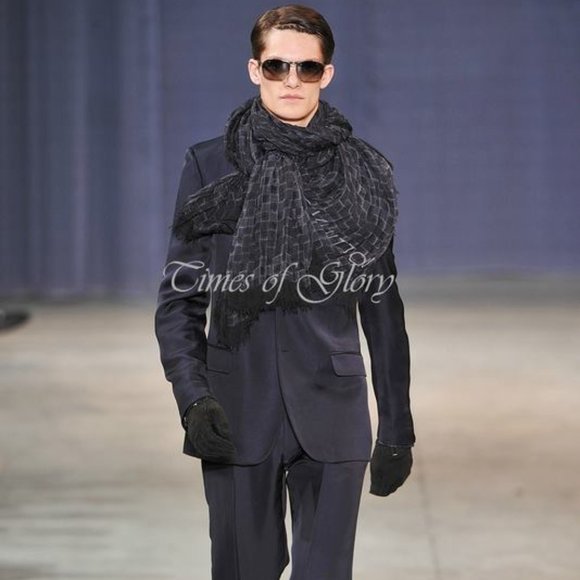 LOUIS VUITTON DAMIER GRAPHITE CASHMERE SILK ETOLE - Picture 1 of 14